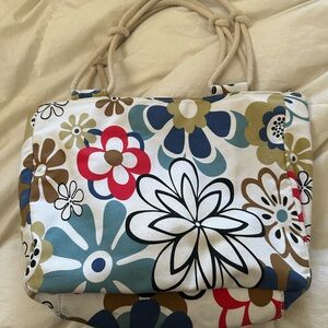 Farmhouse floral tote bag